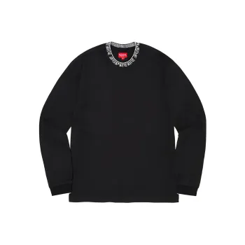 Supreme Old English Collar Logo Long Sleeve Top
