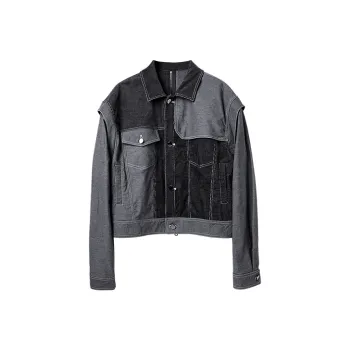 HUANXIANGZHE Jackets Unisex Black Gray Color