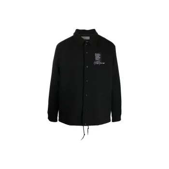 Yohji Yamamoto Logo print Wool Shirt Jacket