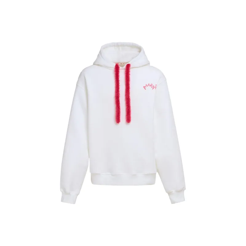 MARNI Logo-print Cotton Hoodie-0