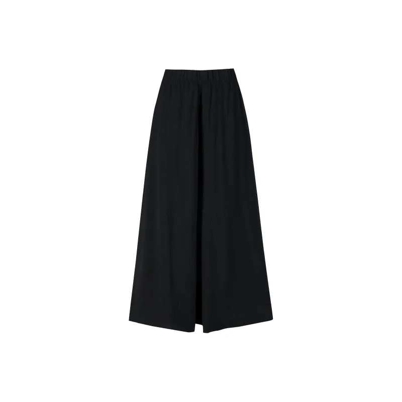 Wen Shan Casual Long Skirt Women's Black-1