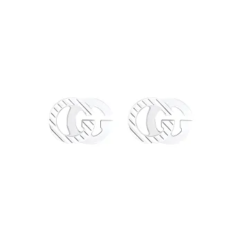 GUCCI GG Running Earrings Unisex Silver