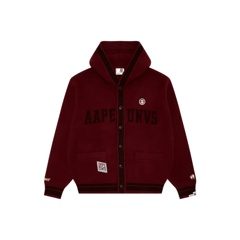Aape Intarsia knit Logo Cardigan-3