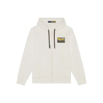 DIESEL Logo Patch Drawstring Shearling Hoodie
