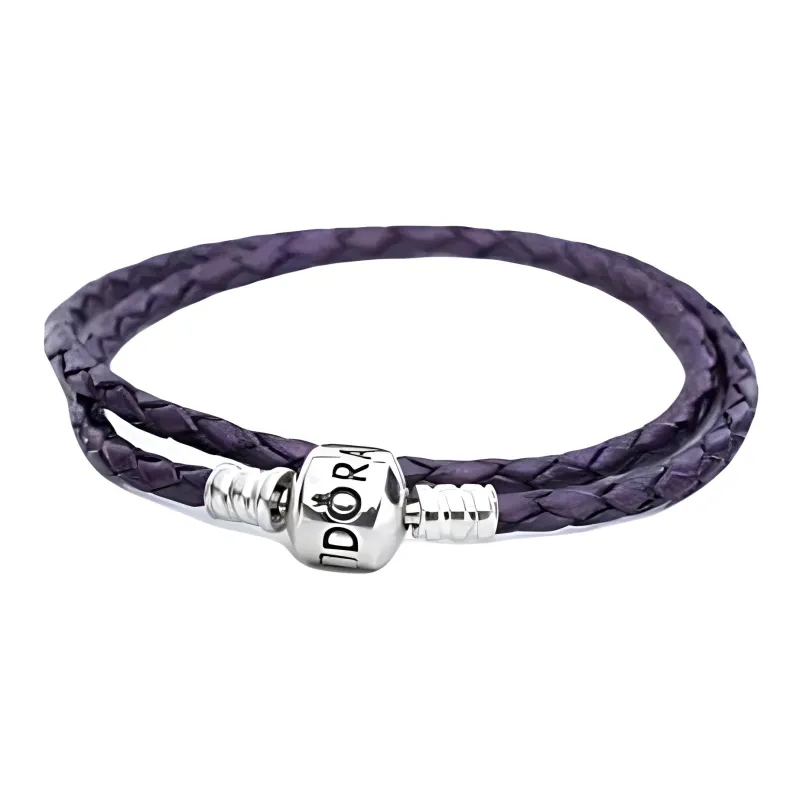 Pandora 925 Sterling Silver Bracelets Women's Purple-3