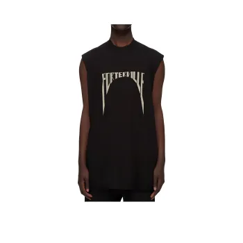 Rick Owens DRKSHDW Porterville Logo Printed Sleeveless T Shirt