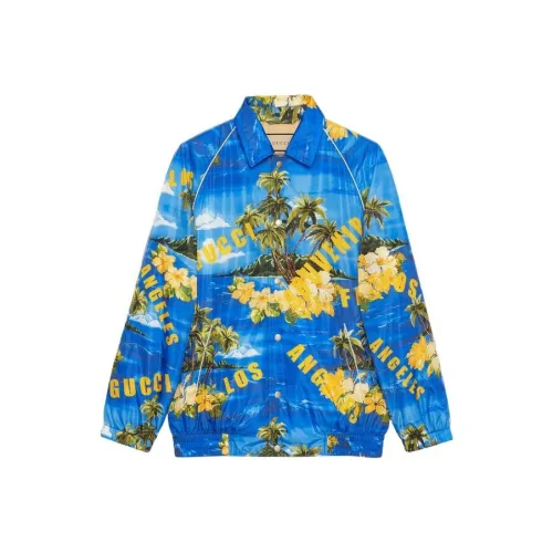 GUCCI Souvenir From Los Angeles Print Nylon Jacket