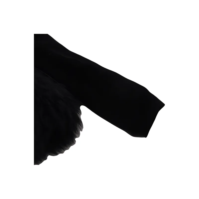 EMPORIO ARMANI Velvet feel Coat Women's Black-4