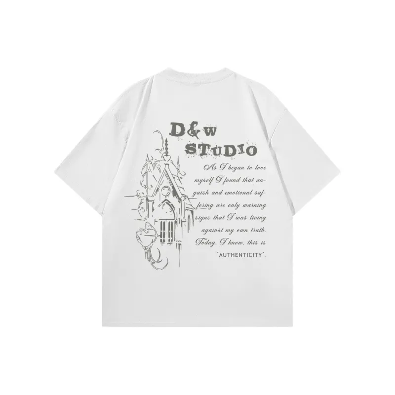 D&W T Shirts Unisex White-0