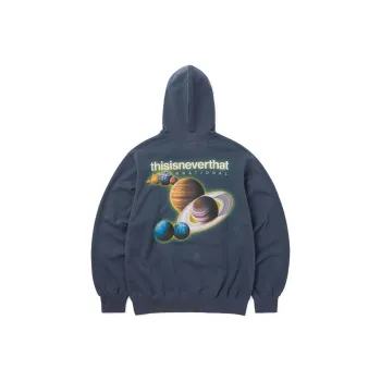 Thisisneverthat FW24 FW24 Solar System Hoodie Sweatshirt Unisex Deep Aqua Blue