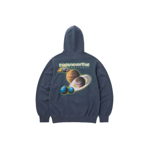 Thisisneverthat FW24 FW24 Solar System Hoodie Sweatshirt Unisex Deep Aqua Blue