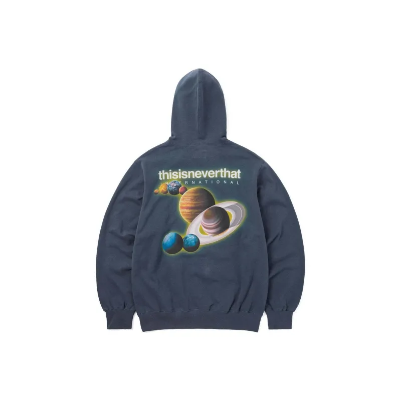 Thisisneverthat FW24 FW24 Solar System Hoodie Sweatshirt Unisex Deep Aqua Blue-0