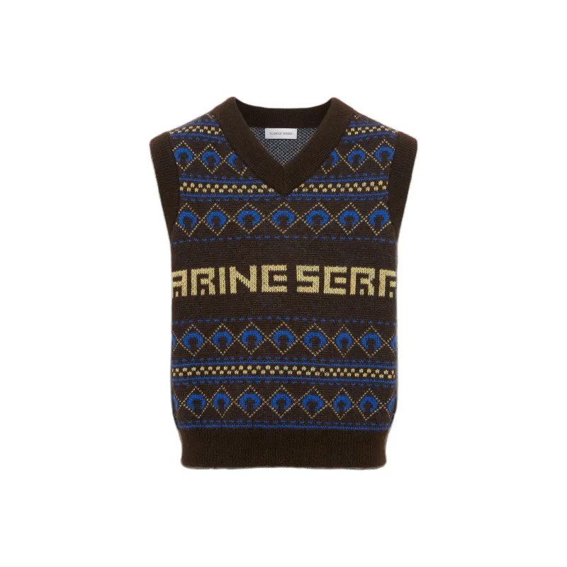 Marine Serre Jacquard Knit Vest-0