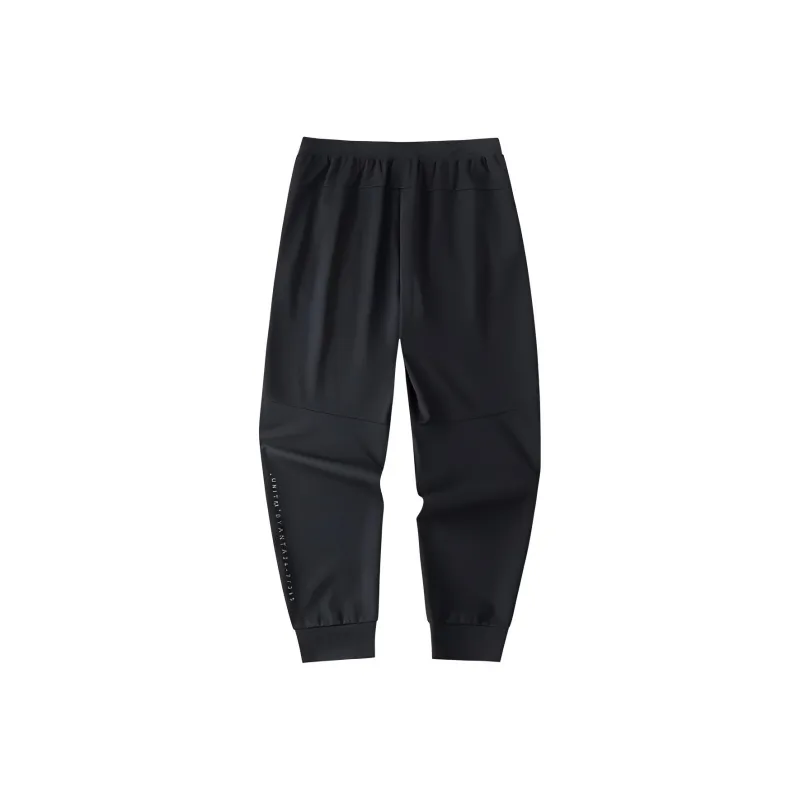 Anta Variety Training Collection Knitted Sweatpants Men's Basic Black-1
