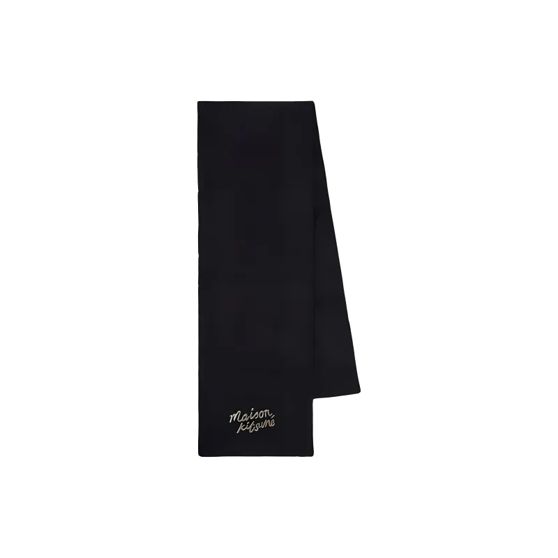 Maison Kitsune Logo Embroidered Puffer Scarf-2