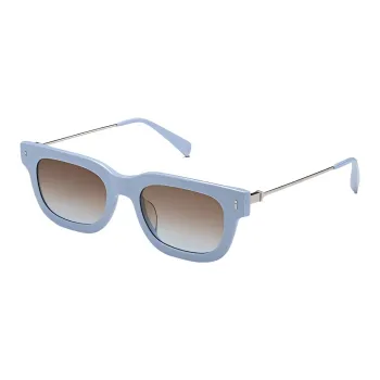 PUBLIC BEACON Acetate Square Sunglasses Unisex Blue
