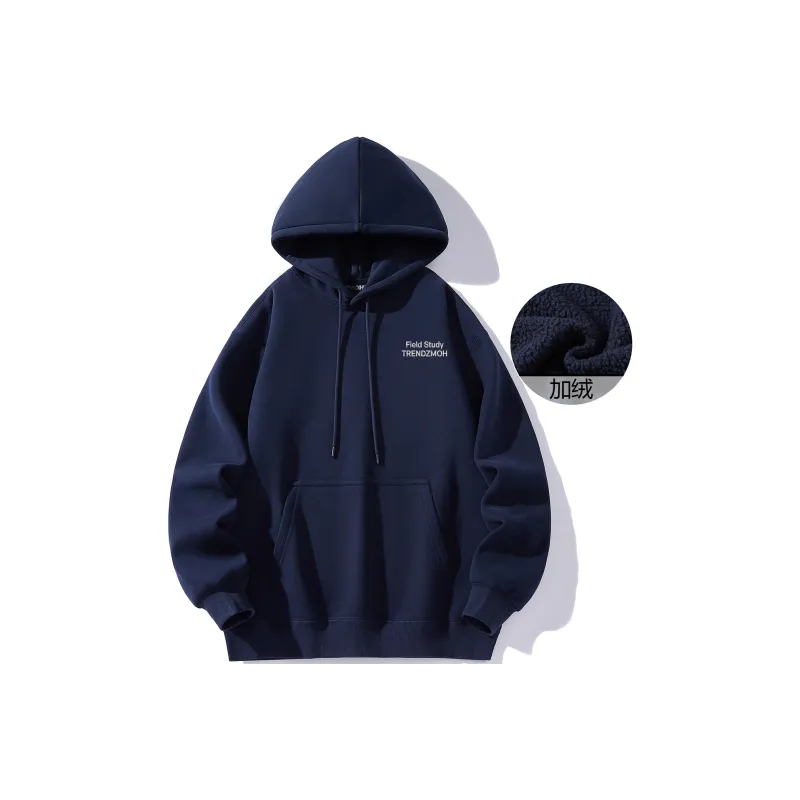 ZMOH Fleece Lined Hoodie Unisex Couple's-12