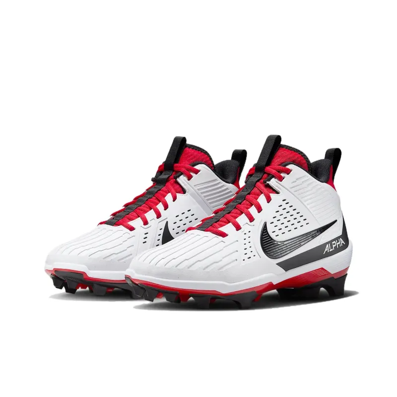 Nike Alpha Menace Strong White University Red Dark Smoke Grey Black-2