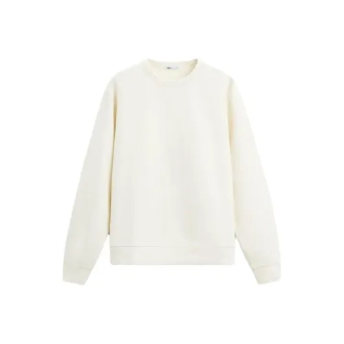 ZARA Valentine's Day Collection SS25 Sweatshirt Men's Frosted White