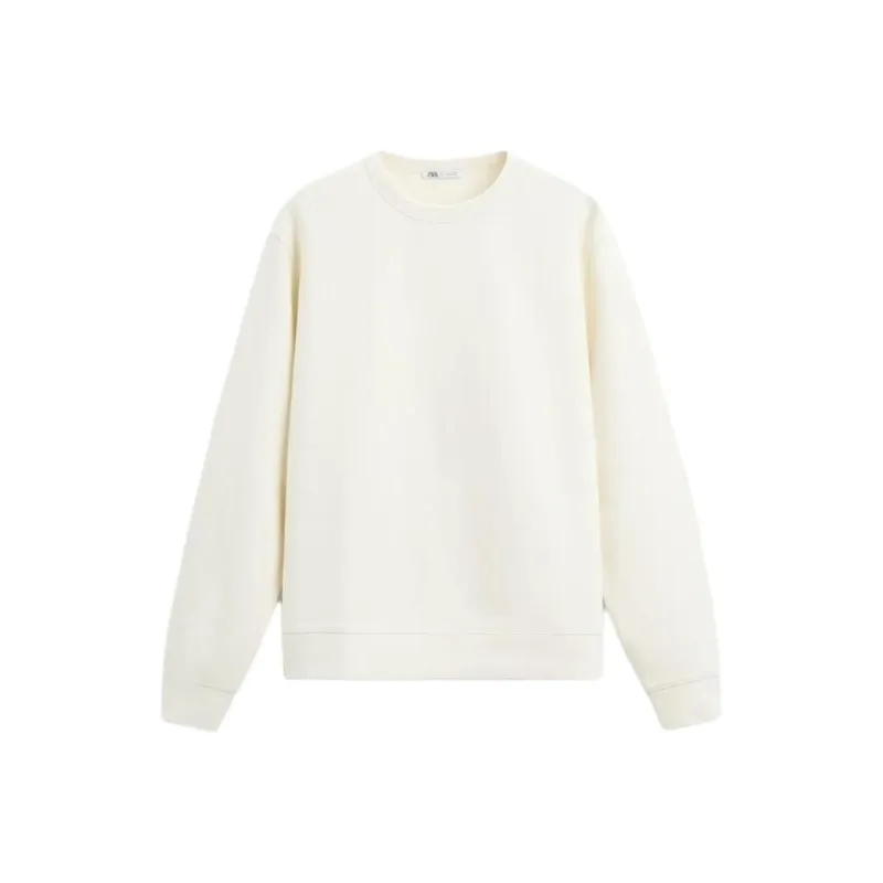 ZARA Valentine's Day Collection SS25 Sweatshirt Men's Frosted White-0