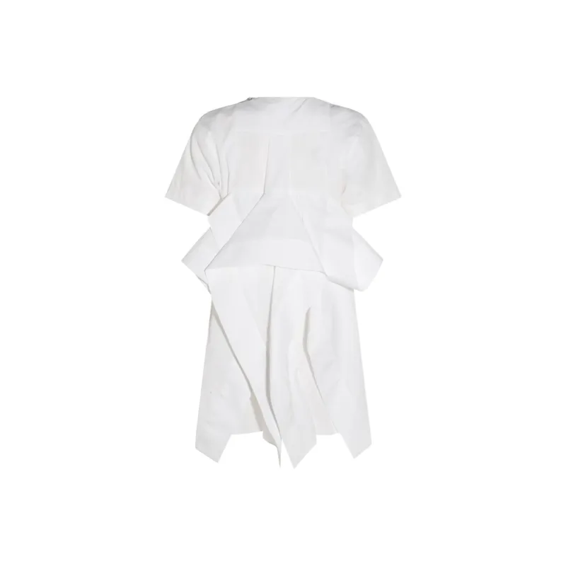 Sacai Short Sleeved Dress Women's White-1