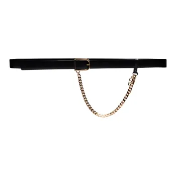 Valentino Brand Logo Leather Belts Women's Black 2CM
