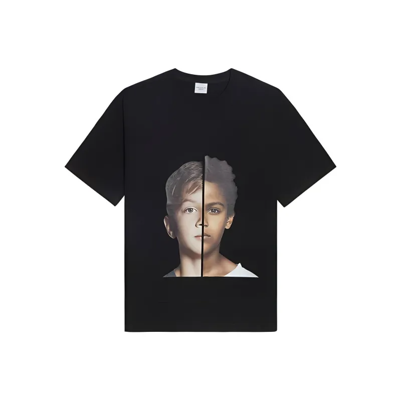 Acme De La Vie/ADLV Crew Neck Loose Fit Straight Short Sleeved T Shirt Unisex Black-0