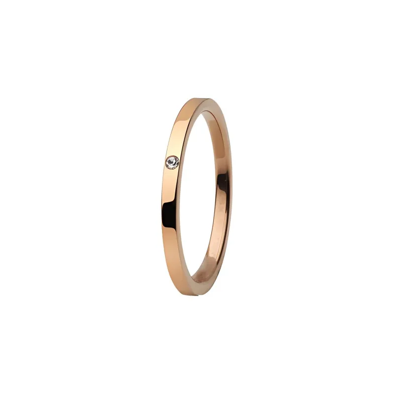 SKAGEN Stainless Steel Diamond Rings Women's Gold-0