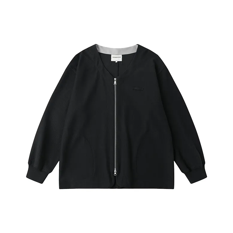 YOSHIYOYI Loose Fit Jacket Men's Dark Gray-0