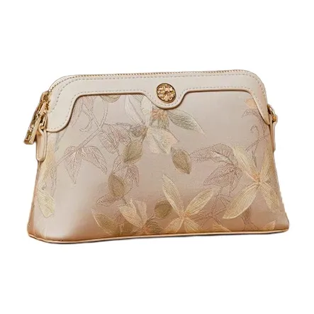 Pmsi Mulberry Silk Handbag, Shoulder Bag, Crossbody Bag Women's Ecru-1