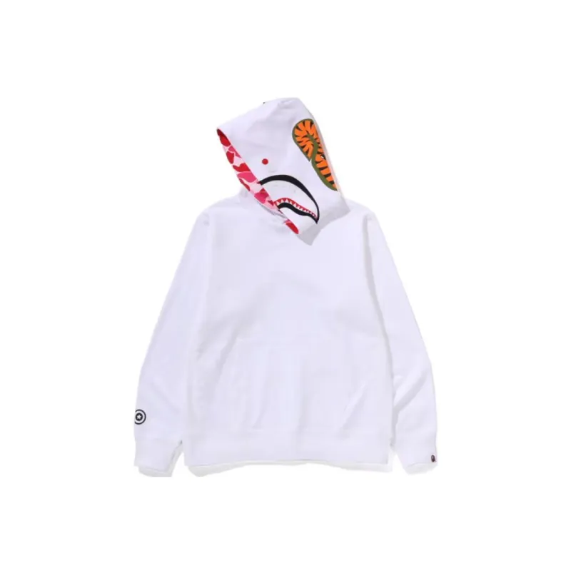 Bape Shark Side Zip Wide Long Length Pullover Hoodie-0