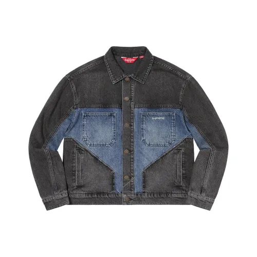 Supreme 2 Tone Paneled Denim Jacket