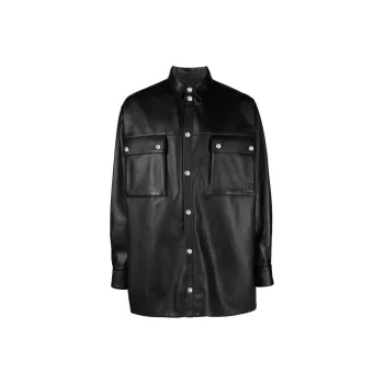 BALMAIN Logo Embossed Long-Sleeved Shirt