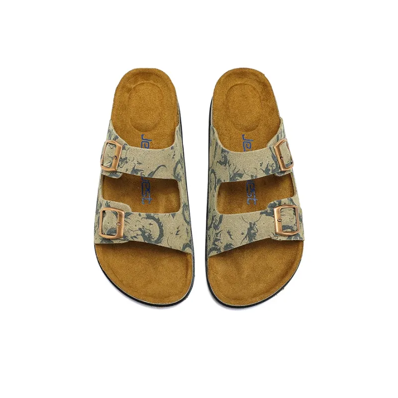 JEANSWEST Abrasion Resistant Slip Resistant Slide Slippers Unisex Hidden Dragon-4