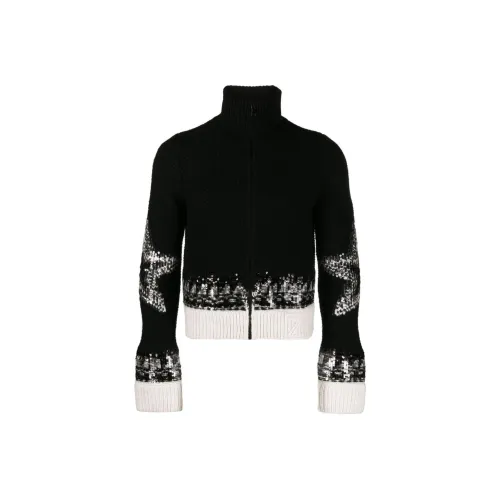 Zadig & Voltaire Christa Intarsia-knit Sequinned Cardigan
