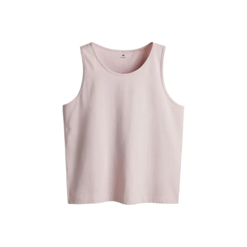 H&M Tank Tops Men Light Pink-0