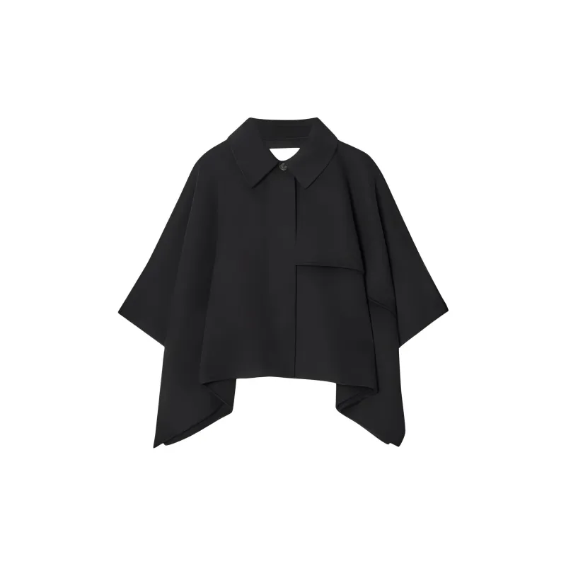 COS Merino Wool Lyocell Shawls Women's Black-0