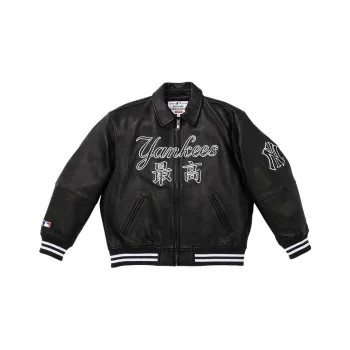 Supreme New York Yankees Kanji Leather Varsity Jacket