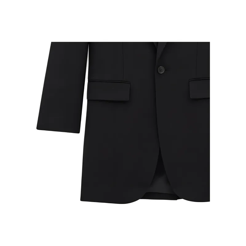 SAINT LAURENT Single Breasted Long Jacket-4
