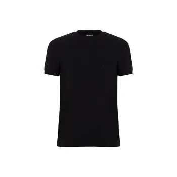 GIORGIO ARMANI Logo Embroidered Crewneck T Shirt