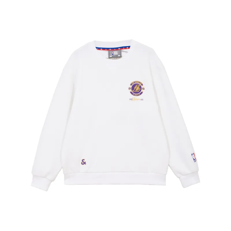 JACK JONES· x NBA Los Angeles Lakers Sweatshirt Men's Natural White-0