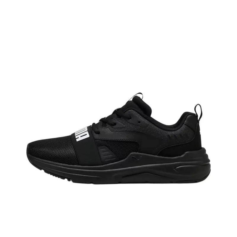PUMA SOFTRIDE Wired 2 Anti Slip Wear Resistant Low Top Casual Shoes Unisex Black-0