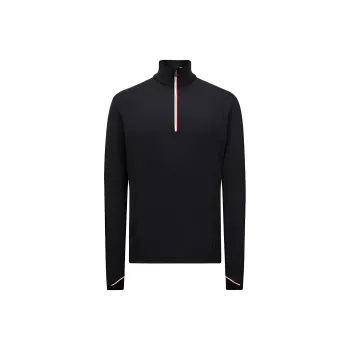 Moncler Logo Patch Front Zipped Sweatshirt