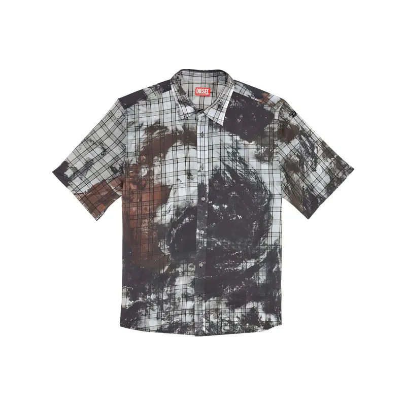 DIESEL Shirts Men Black/Gray-0
