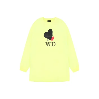 WE11DONE Sweatshirt Unisex Neon Yellow
