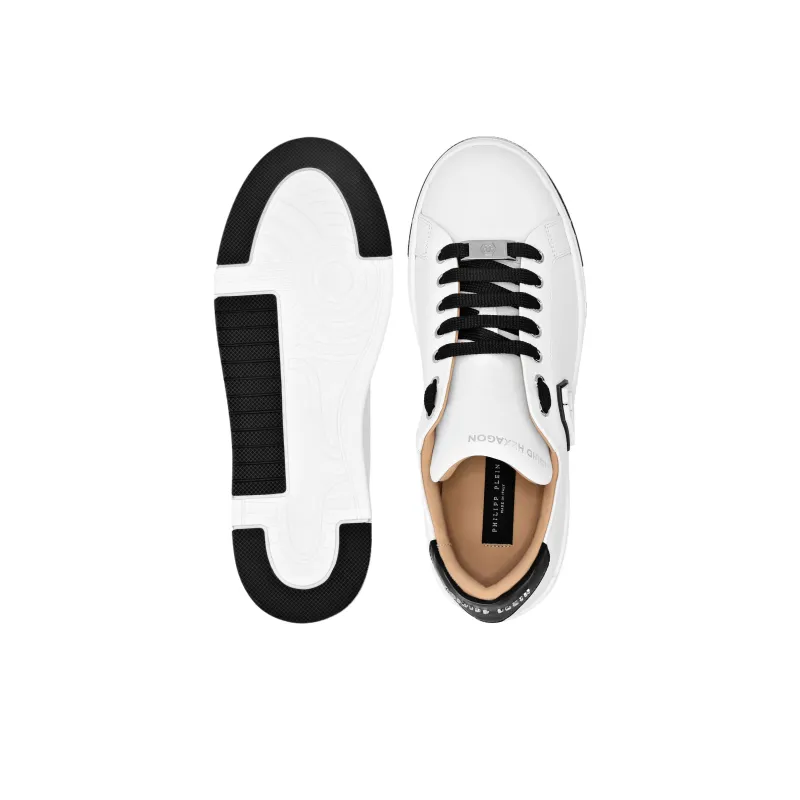 PHILIPP PLEIN Lo Top Hexagon Low Top Skateboard Shoes Unisex White-3