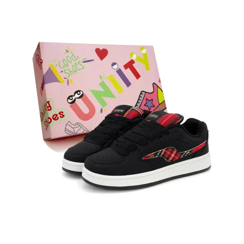 UNIITY Low Top Skateboard Shoes Women's Black Multicolor