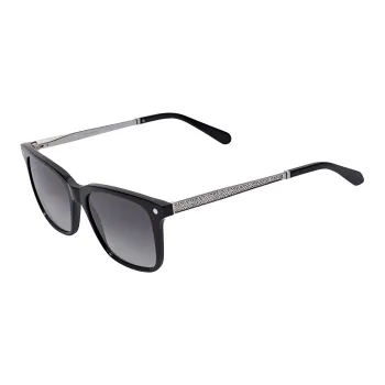 STEFANO RICCI Palladium-Plated Titanium Alloy Acetate Square Sunglasses Men's Black