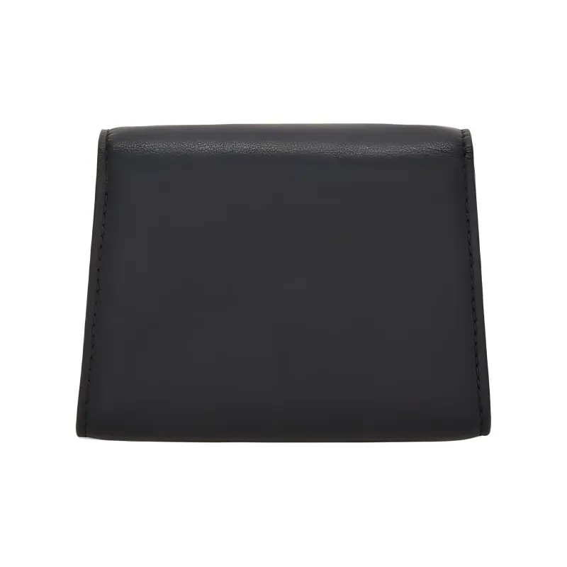FERRAGAMO GANCINI Smooth Cow Leather One Shoulder Crossbody Card Holder Women's Black-2