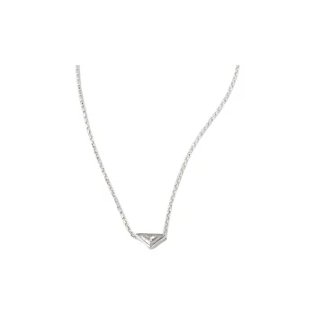 PRADA 18K White Gold Necklaces Men's White